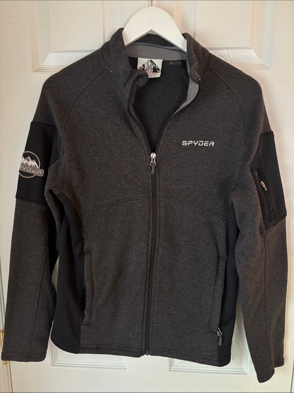 Spyder Men's Empire Full Zip Jacket, Charcoal/Black